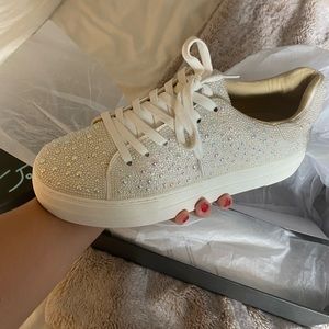 Betsey Johnson Sydny Platform Pearl Sneakers